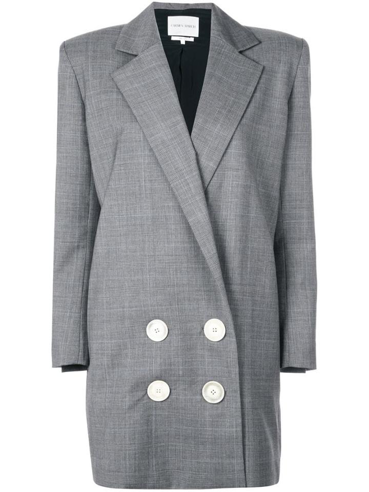 Carmen March Double Breasted Blazer - Grey