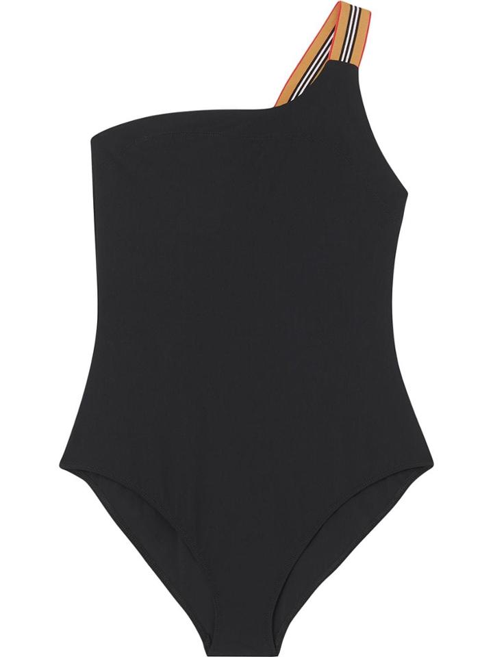 Burberry Icon Stripe Detail Swimsuit - Black