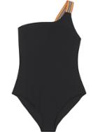Burberry Icon Stripe Detail Swimsuit - Black
