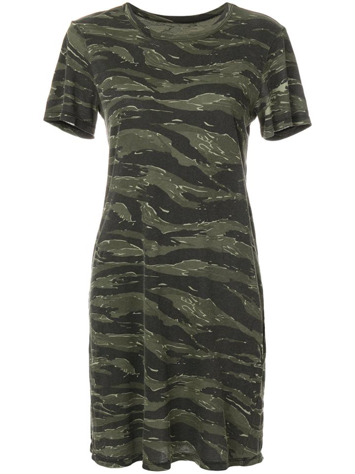 Current/elliott Short-sleeved Camouflage Dress - Green