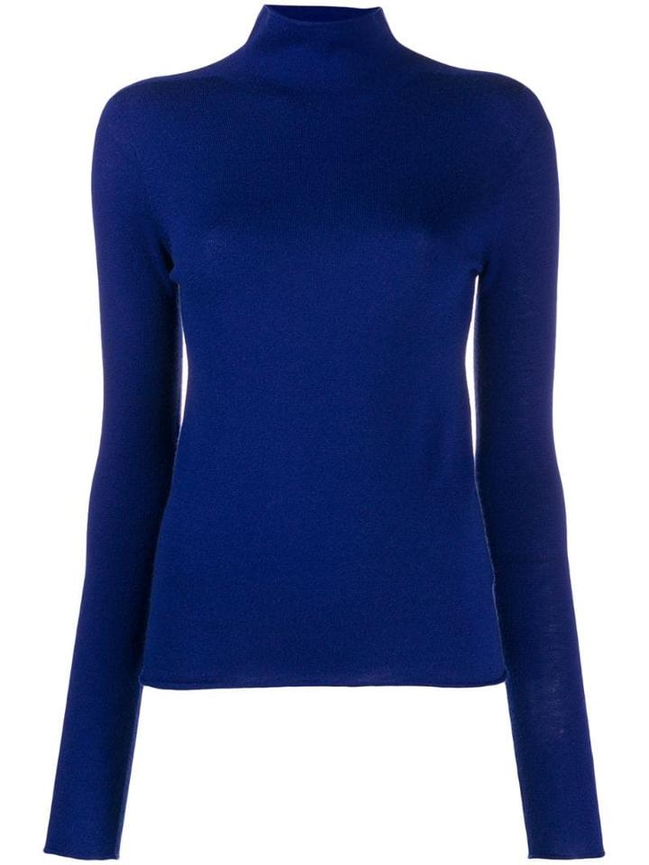 Joseph Turtleneck Knitted Sweater - Blue