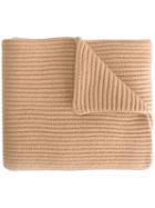 Joseph Ribbed Scarf, Women's, Brown, Cashmere