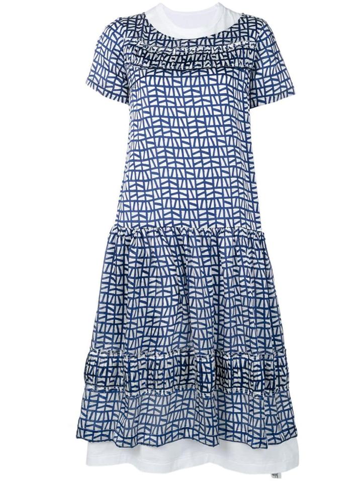 Comme Des Garçons Comme Des Garçons Geometric Print Dress - Blue