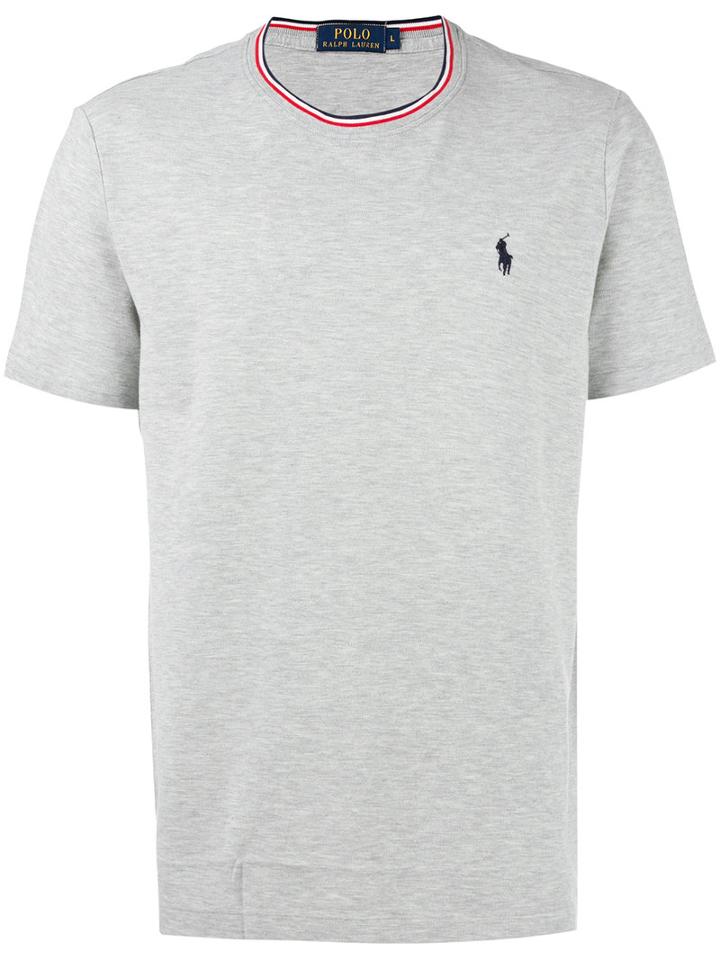 Polo Ralph Lauren Embroidered Logo T-shirt, Men's, Size: Small, Grey, Cotton
