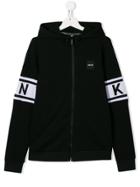 Dkny Kids Logo Zipped Hoodie - Black