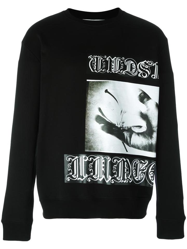 Mcq Alexander Mcqueen Goth Tattoo Print Sweatshirt, Men's, Size: Xl, Black, Cotton
