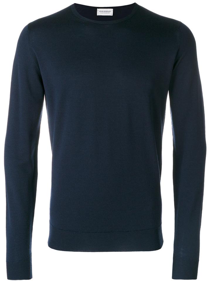John Smedley Crew Neck Jumper - Blue