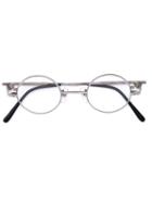 Taichi Murakami Round Framed Glasses, Grey, Titanium