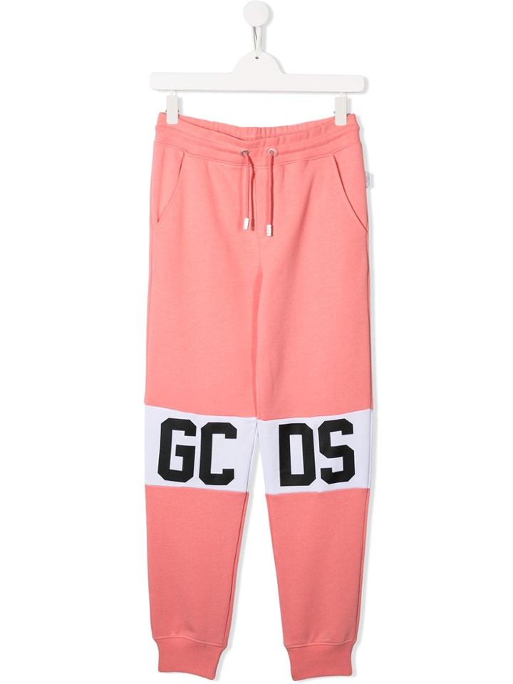 Gcds Kids Teen Logo Track Trousers - Pink