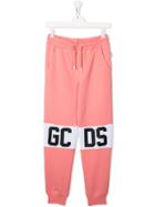 Gcds Kids Teen Logo Track Trousers - Pink