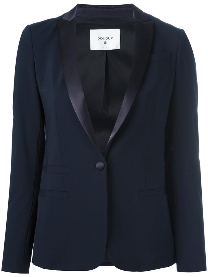 Dondup - Elysia Blazer - Women - Silk/polyester/spandex/elastane/virgin Wool - 46, Blue, Silk/polyester/spandex/elastane/virgin Wool