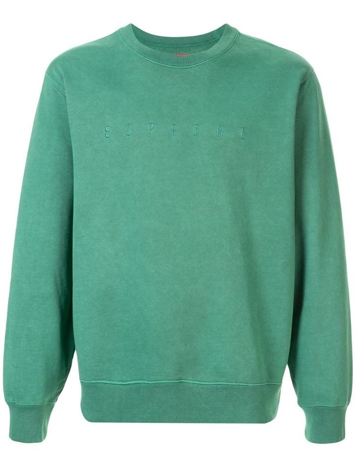 Supreme Overdyed Crew Neck Sweatshirt - Green