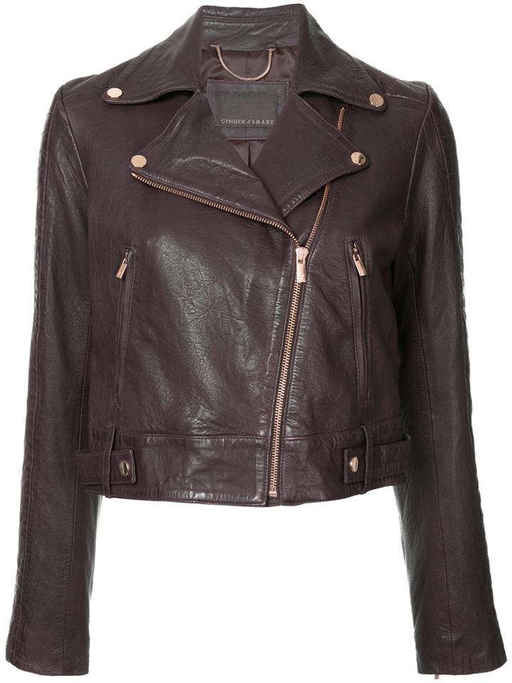 Ginger & Smart Cropped Jacket - Brown