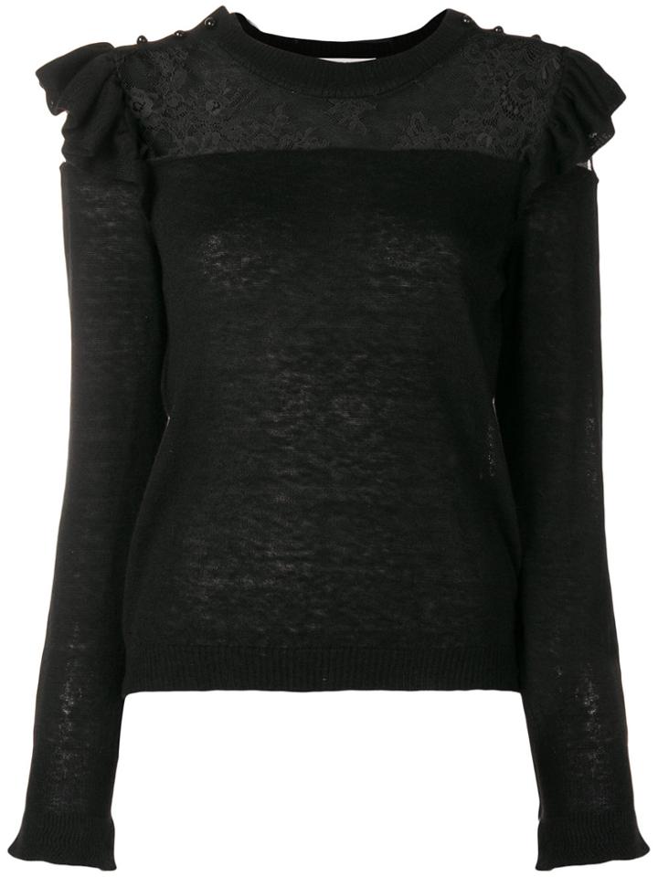 Philosophy Di Lorenzo Serafini Lace Pattern Sweater - Black