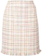 Akris Punto Rainbow Tweed Skirt - Neutrals