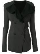 Yohji Yamamoto Flap Lapel Stretch Jacket - Grey