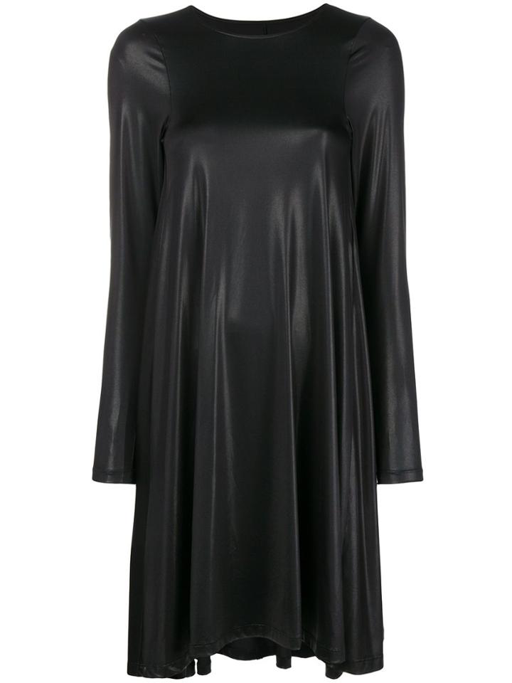 Mm6 Maison Margiela Pleated Shift Dress - Black