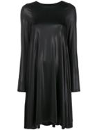 Mm6 Maison Margiela Pleated Shift Dress - Black