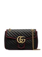 Gucci Small Gg Marmont Shoulder Bag - Black