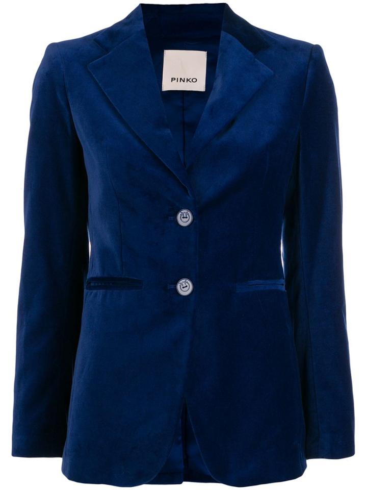 Pinko Classic Velvet Blazer - Blue