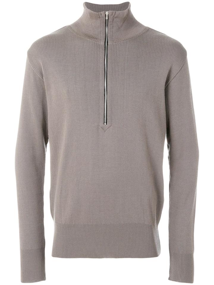S.n.s. Herning Zip-up Fitted Sweatshirt - Grey