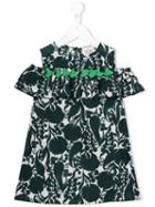 Douuod Kids Tassel Trim Printed Dress, Girl's, Size: 8 Yrs, Green