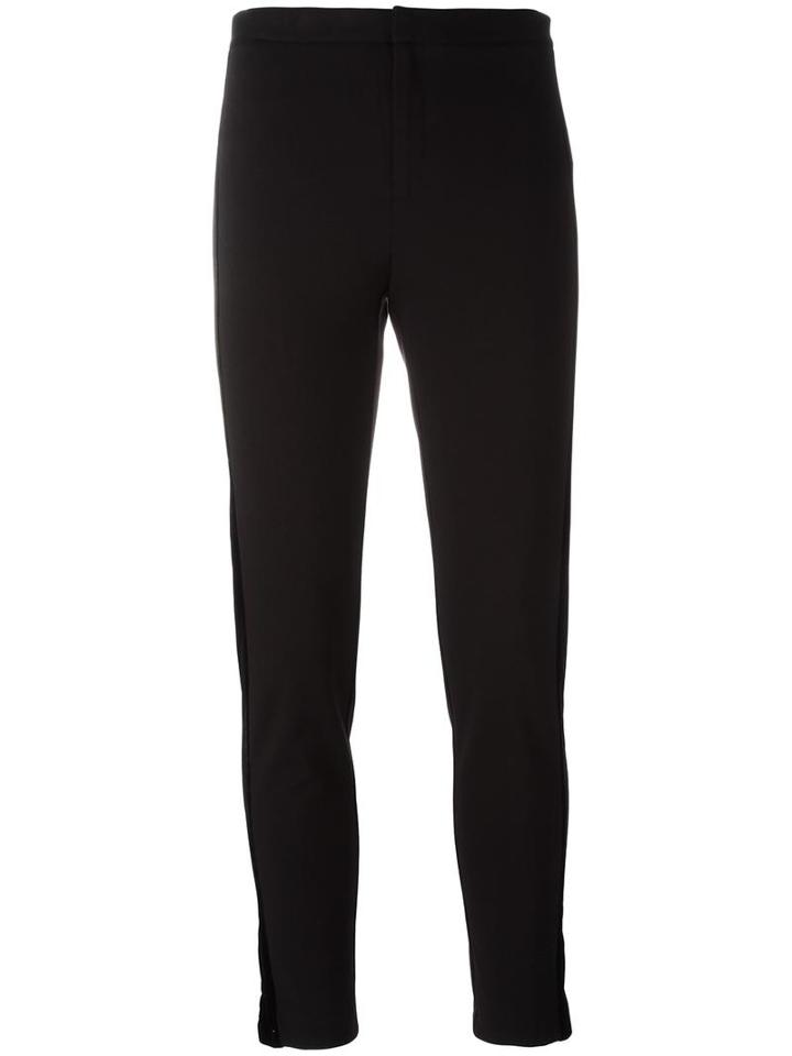 Michael Michael Kors Side Stripe Trousers, Women's, Size: 4, Black, Viscose/nylon/spandex/elastane/polyester