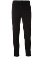 Michael Michael Kors Side Stripe Trousers, Women's, Size: 4, Black, Viscose/nylon/spandex/elastane/polyester