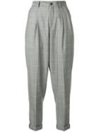 R13 Plaid Cropped Trousers - Grey