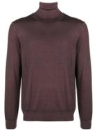 Canali Slim-fitted Turtleneck - Red