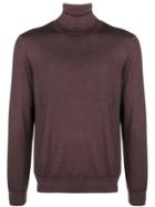 Canali Slim-fitted Turtleneck - Red