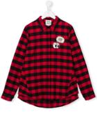 Loredana Patch Checked Shirt, Girl's, Size: 11 Yrs, Red