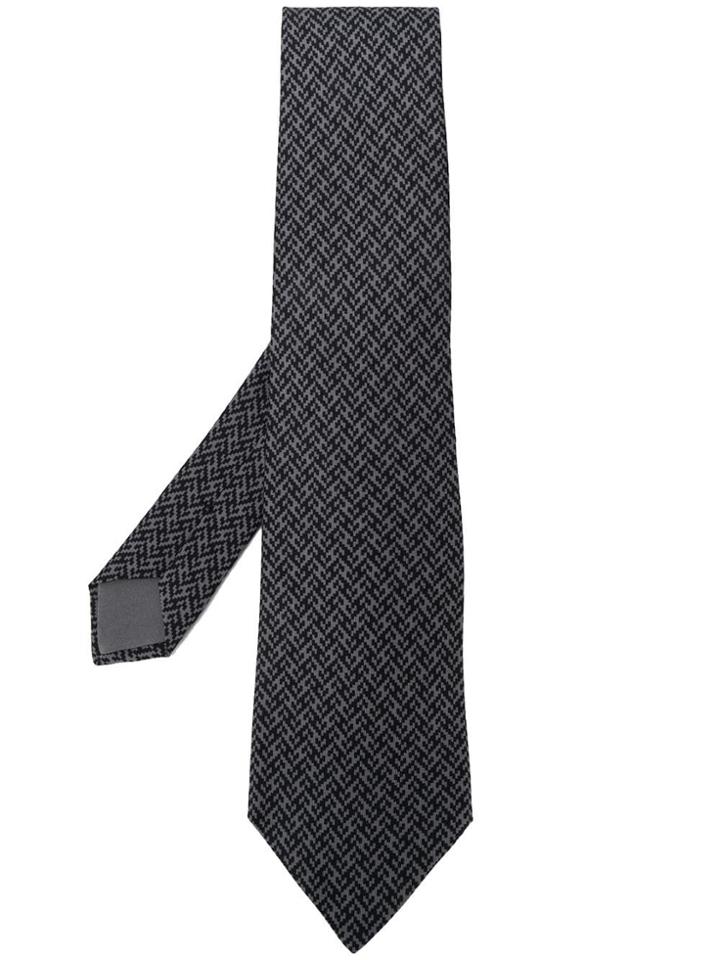 Hermès Pre-owned '2000s Patterned Tie - Black