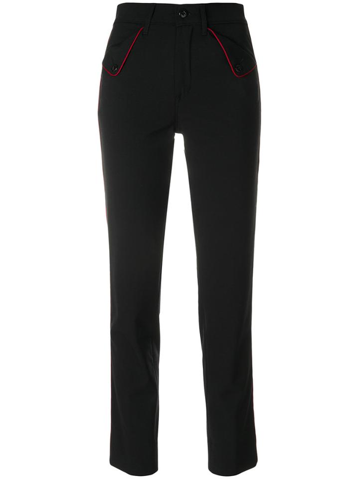The Seafarer High Waisted Cropped Trousers - Black