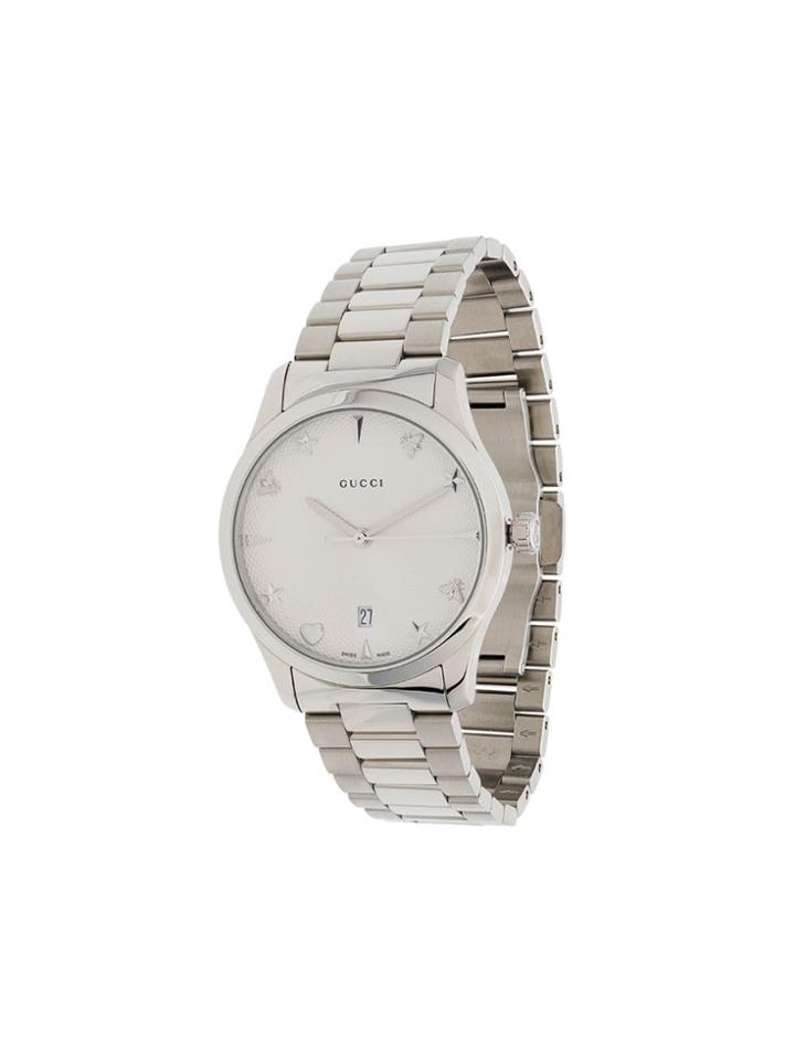 Gucci Silver Metallic G-timeless Watch