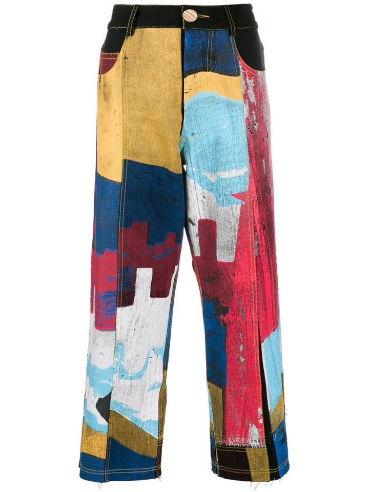 Bethany Williams Abstract Print Jeans - Black