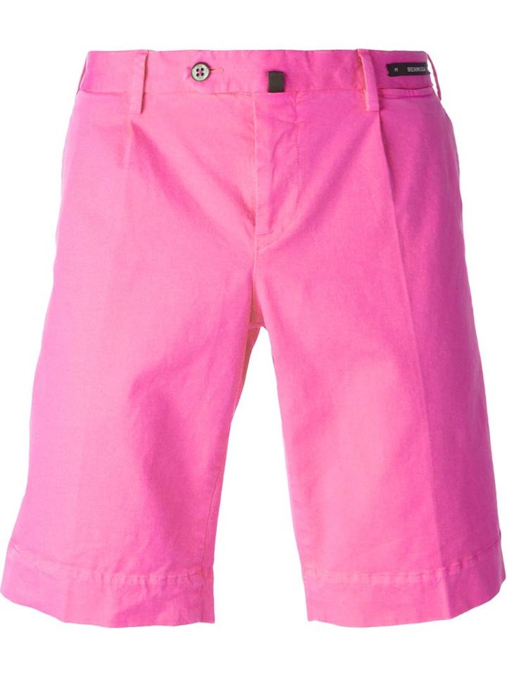 Pt01 Chino Shorts, Men's, Size: 48, Pink/purple, Cotton/spandex/elastane
