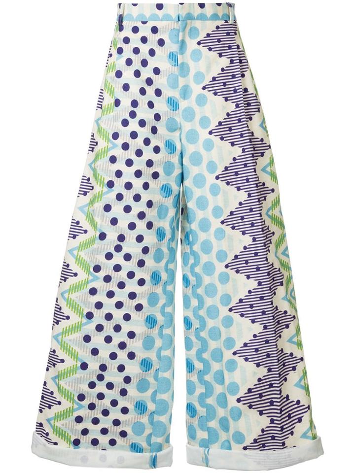 Walter Van Beirendonck Vintage Geometric Printed Loose-fit Trousers -