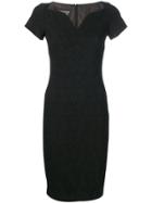 Boutique Moschino Short Sleeve Pencil Dress - Black
