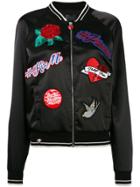 Philipp Plein Embroidered Bomber Jacket - Black