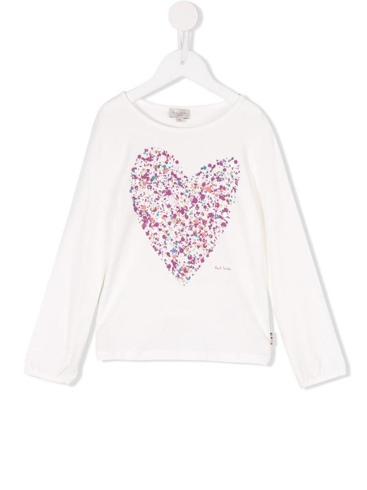 Paul Smith Junior 'mas' Heart Top, Girl's, Size: 8 Yrs, White