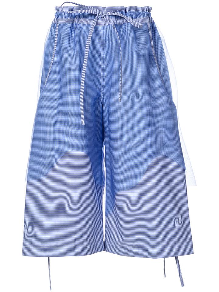 Roberts Wood Layered Wide Shorts - Blue