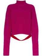 Borgo De Nor Cutout Contrast Detail Knitted Jumper - Pink