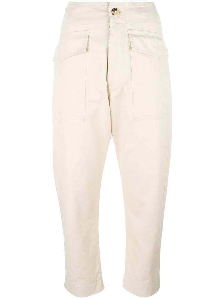 Isabel Marant Étoile Oaklyn Trousers, Women's, Size: 36, Nude/neutrals, Cotton