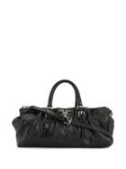 Prada Pre-owned Logo Plaque Gathered Barrel 2way Bag - Black