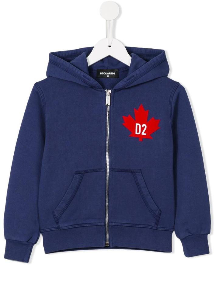 Dsquared2 Kids Logo Print Hoodie, Toddler Boy's, Size: 4 Yrs, Blue