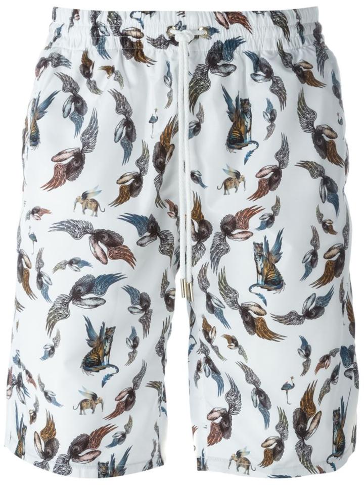 La Perla Savage Land Swim Shorts, Men's, Size: M, Brown, Polyester