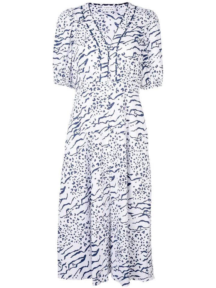 Tanya Taylor Ariela Printed Flared Dress - White