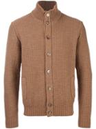 Zanone Buttoned Cardigan, Men's, Size: 48, Brown, Virgin Wool