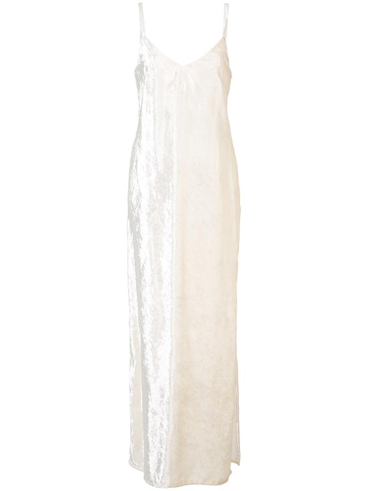 Theperfext - Shift Maxi Dress - Women - Silk/rayon - M, White, Silk/rayon